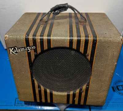 Vintage 1939-1040 Gibson Kalamazoo KEH Amp - Tweed w /  Stripes - Rare, works Well