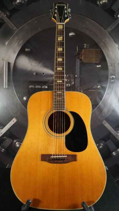 Granada Tiger Maple Back & Side Acoustic Guitar Japan w /  Gig Bag