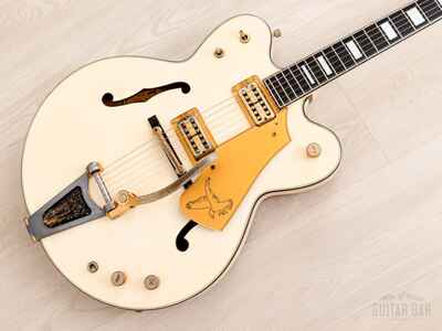 1987 Greco Super Real WF-140 White Falcon Vintage Guitar w /  TV Jones, Case