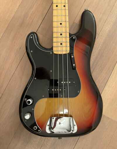 1975 Vintage Fender Precision Bass Lefty P-Bass Excellent All Original