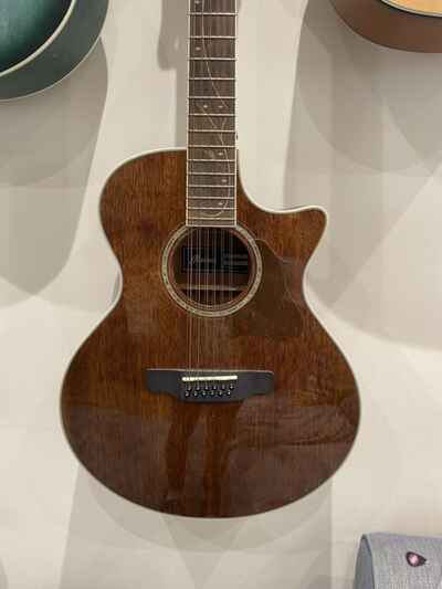 Stunning Wood Vintage Ibanez Acoustic 12 String Guitar With Case