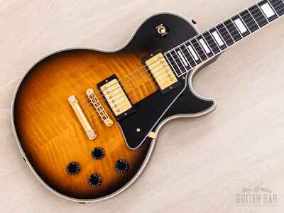 1992 Gibson Les Paul Custom Flame Top Vintage Sunburst, Near-Mint w /  Case &
