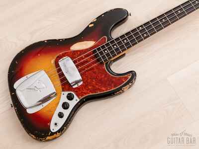 1963 Fender Jazz Bass Pre-CBS Vintage Bass Sunburst w /  Case