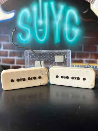 Gibson Clear Bobbin P-90 Pickups c 1968 Cream
