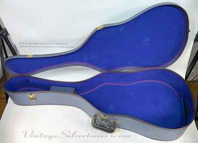 Kay acoustic guitar case in blue from 1966 nearly NOS