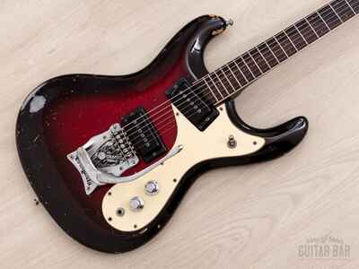 1964 Mosrite Ventures Model Vintage Guitar Red Sunburst w /  Vibramute, Case