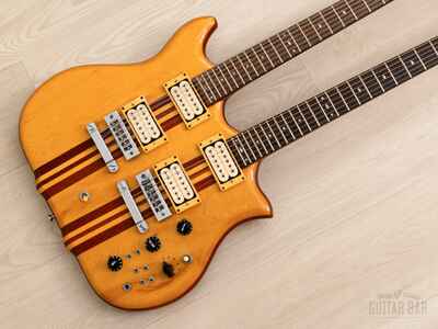 1979 Kawai F-1 Double Neck Vintage Guitar Natural, Neck Through w /  Case