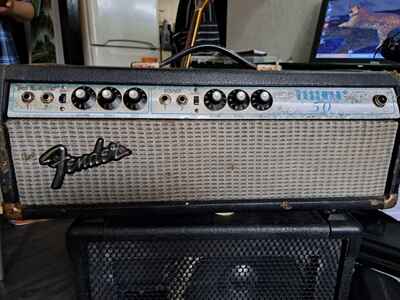 Fender Bassman 50 Bass Head Amp, silver face 1973 , vacuum tube amp two channels