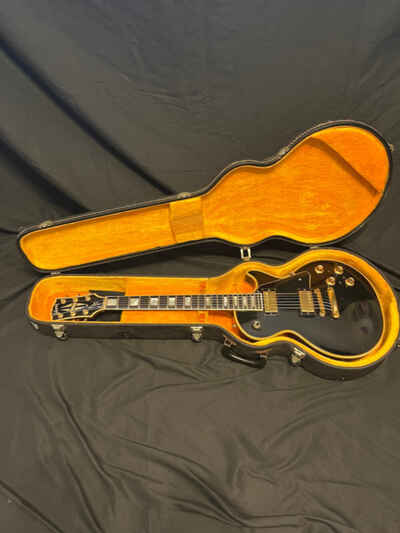 1969 Vintage Gibson Les Paul Custom Ebony Black Guitar W / OHSC