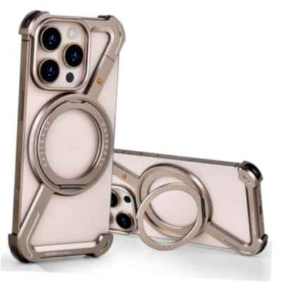 Minimalist Phone Case Compatible for iPhone 16 Pro Max 6 9" Desert Titanium