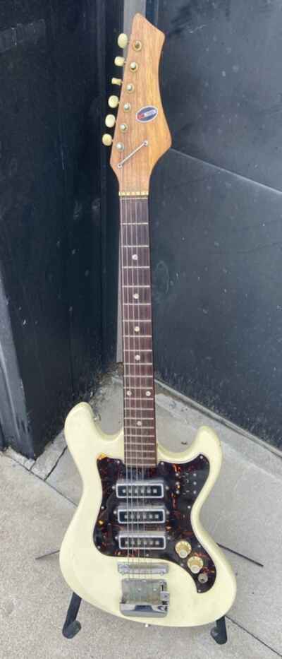 Vintage 1960s Kingston Electric Guitar - Triple Pickup - Made In Japan!