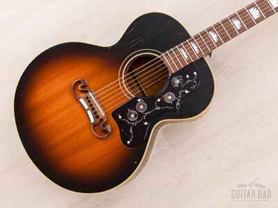 1992 Gibson J-200 Junior Jumbo Acoustic Guitar Vintage Sunburst w /  Case