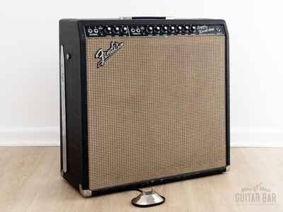 1967 Fender Super Reverb Black Panel Vintage Tube Amp AB763 4x10 w /  CTS, Ftsw