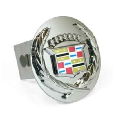 Chrome Logo Tow Hitch Cover Plug for Cadillac - Old Logo