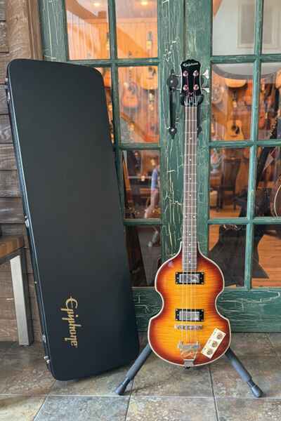 Epiphone Viola 4 String Electric Bass Sunburst With Hard Case
