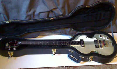 Limited Special Edition Hofner HI-Series B-Bass Silver Beatles w / Hardshell Case