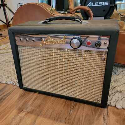 1960s National Valco 1210 All Tube Guitar Amplifier Vintage Exc Cond W / Cover