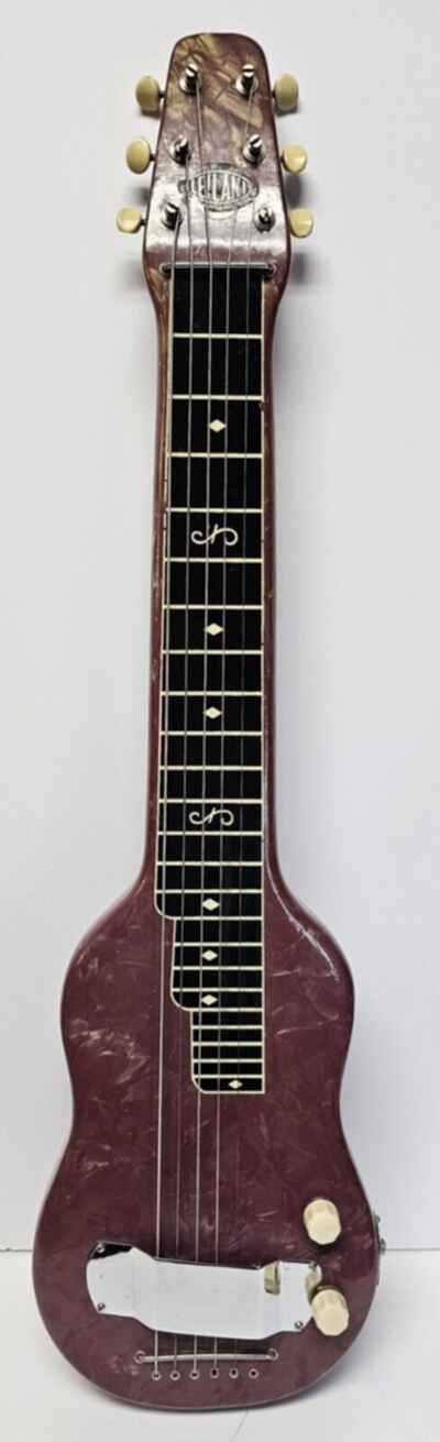 1950s Magnatone-Made Leilani Vintage Lap Steel Guitar Purple Pearloid