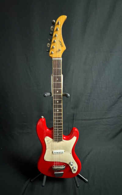 *VINTAGE!!!* 1960s Vox Meteor Electric Guitar, Red w /  *NEW* Gig Bag