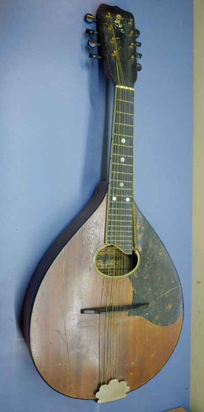 Vintage Lyon & Healy Pear Shaped 8 Sting Mandolin - Parts or Repair - No. 2126