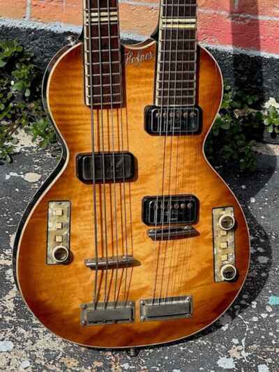 1961 Hofner 191 4 / 6 String Double Neck all original from the cool Beatle period.
