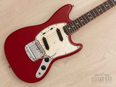 1965 Fender Mustang Vintage Guitar Dakota Red, Slab Board, 100% Original w /  Case