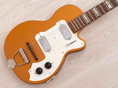 1957 Kay K142 Vintage Neck Through Electric Guitar Copper w /  Case