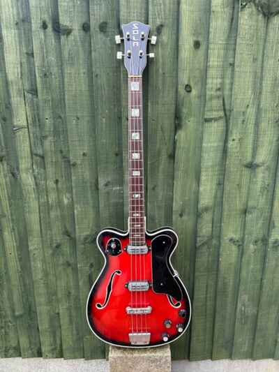 RARE VINTAGE 1960s SOLA CRUCIANELLI 4 STRING BASS GUITAR