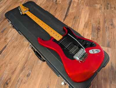 1983 Kramer Pacer Deluxe Electric Guitar Candy Red B Plate Original Parts W / HSC