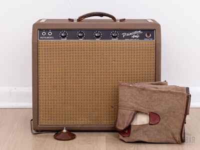 1962 Fender Princeton 6G2-A Brown Panel Vintage Tube Amp w /  Oxford 10K5 & Ftsw