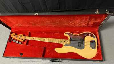 Vintage 1975 Fender Precision Bass P-Bass W / OHSC Olympic White Aged Relic