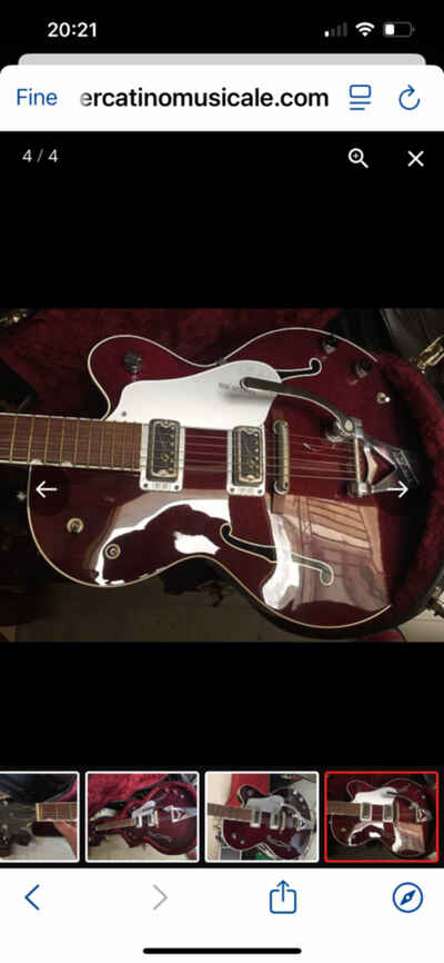 chitarra elettrica  Gretsch Tennessee rose G6119 1962 HT