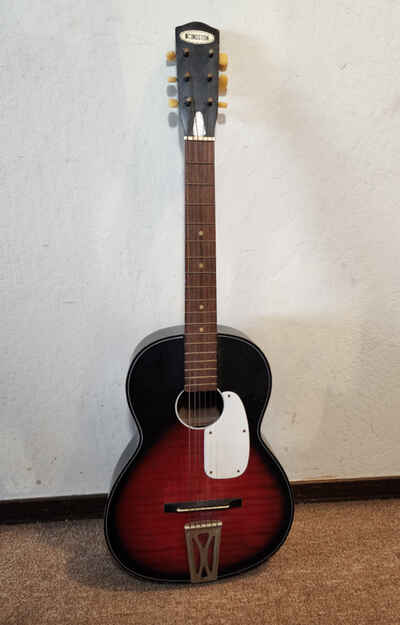 Kingston Acoustic Parlor Acoustic Guitar - 1960s Vintage - Red Cherry Burst