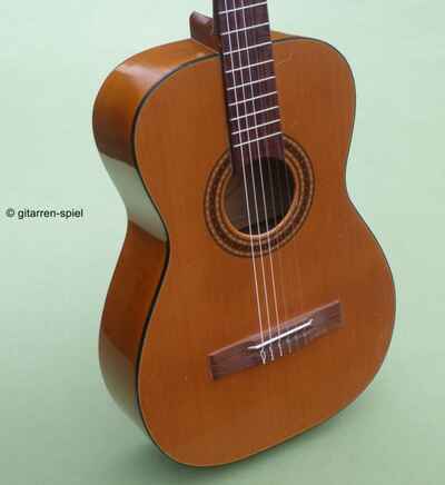 Schöne 7 / 8 Wander-Gitarre Ostertag Mod. 7 Fichte Ahorn Sattel 45 Mensur 62 Top!