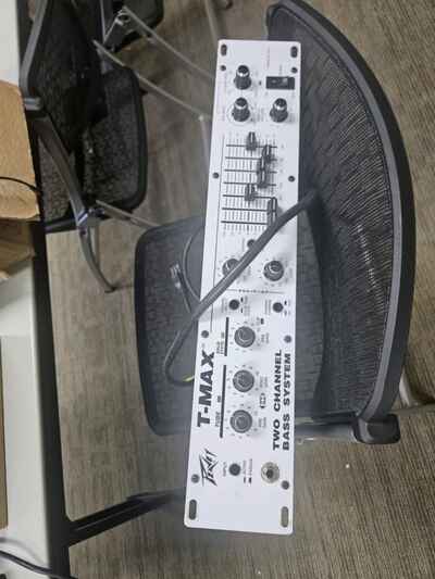Peavey T-Max 2 Channel Tube Bass Guitar Amplifier Amp Tested Vintage 100VAC