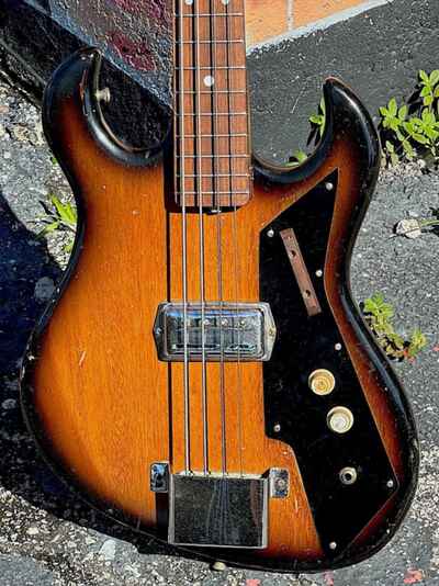 1962 Ibanez model 1901 Bass a very early cool attempt by Ibanez we have 2 of em.
