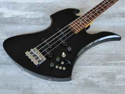 1980s BC Rich Japan NJ Series MB-20 Mockingbird Bass w / Varitone (Black)