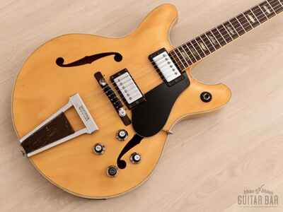 1974 Yamaha SA-60 Super Axe Vintage Semi-Hollow Electric Guitar Natural w /  Case