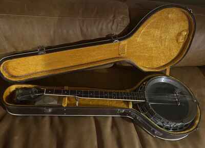 Vintage 1960??s Epiphone 5 String Banjo With Original Case