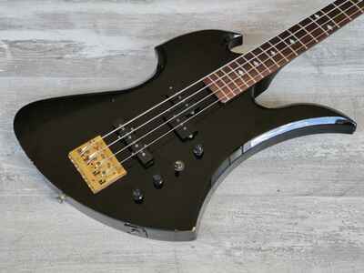 1980s BC Rich Japan NJ Series Neckthrough Mockingbird Bass (Black)