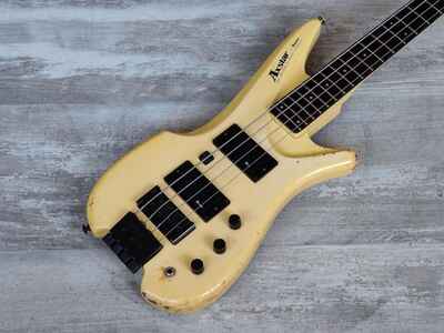 1985 Ibanez Japan Axstar AXB50 Headless Bass Guitar (White)