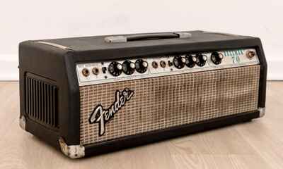 1978 Fender Bassman 70 Silverface Vintage Tube Guitar Amp Head, Serviced