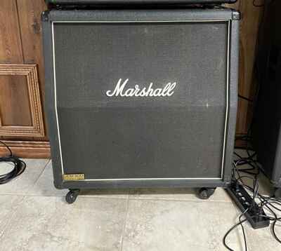 1980s Marshall JCM 800 1960A 4x12 Slant Speaker Cabinet Cab - Black