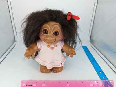 Troll Doll THOMAS DAM Lykketrold Lykketroll 1959-1961 SAWDUST CustomDressRewiggd