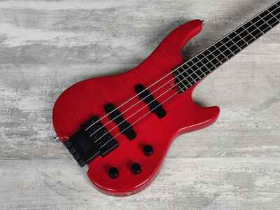 1986 Greco Japan F-100J Headless Vintage Bass w / Steinberger System (Trans Red)