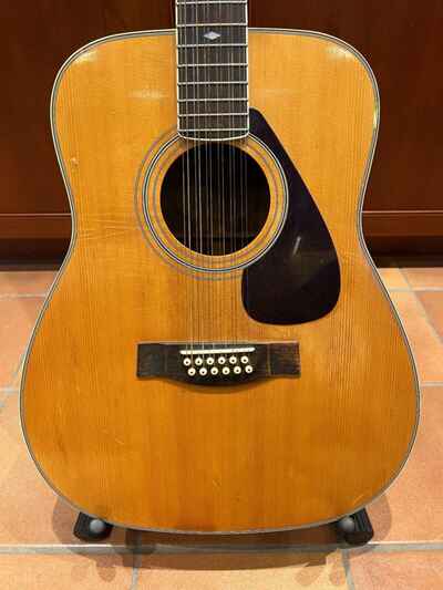 Yamaha FG-512 1976 12 String Acoustic Guitar Made in Taiwan - Original Hard Case