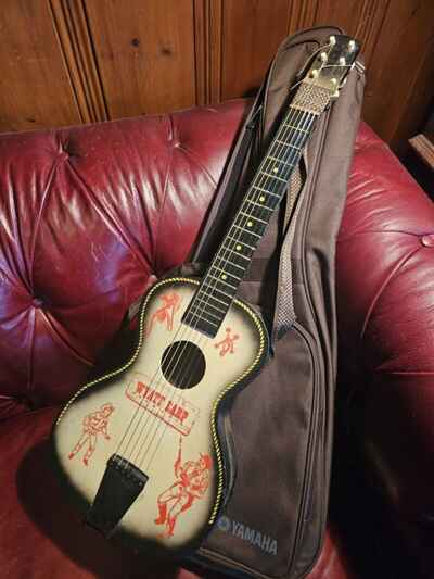 Wyatt Earp Cowboy Guitar, 1959 Jefferson Mfg, new strings, case, Nice Condition
