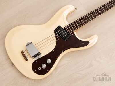 1966 Mosrite Ventures Model Bass Pearl White w /  Case, USA-Made Bakersfield