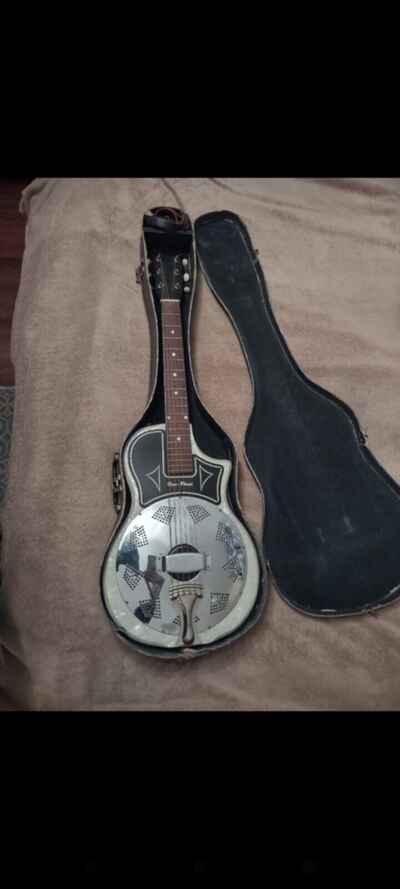 VINTAGE EARLY 1960 s NATIONAL RESO-PHONIC  PEARL WHITE RESONATOR GUITAR