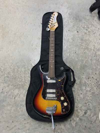 Vintage Japanese 1960s Tiesco Samiel 6 Strings Electric Guitar W /  Case